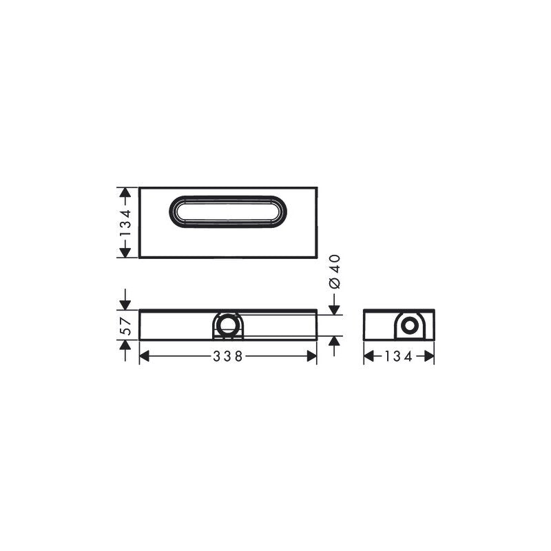 HANSGROHE 01000180 uBox Universal GK für Duschrinnen