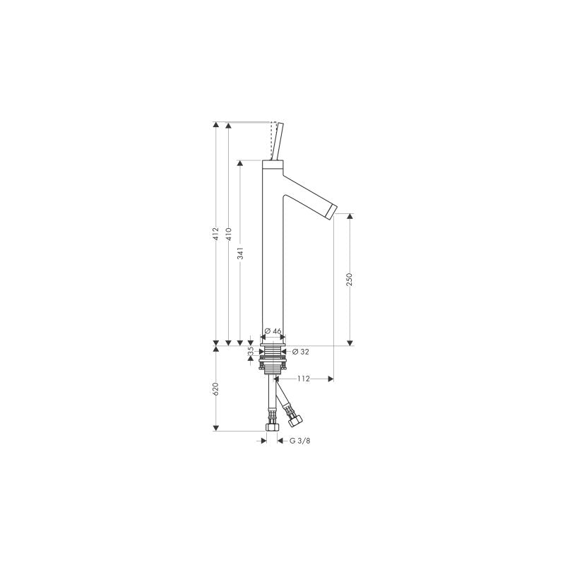 Hansgrohe 10129000 Waschtischmischer 250 Axor Starck