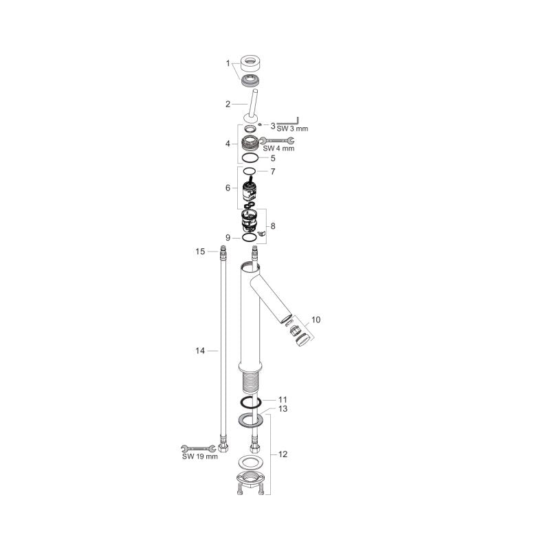 Hansgrohe 10129000 Waschtischmischer 250 Axor Starck