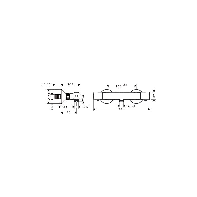 Hansgrohe 13122000 Thermostat Ecostat Universal