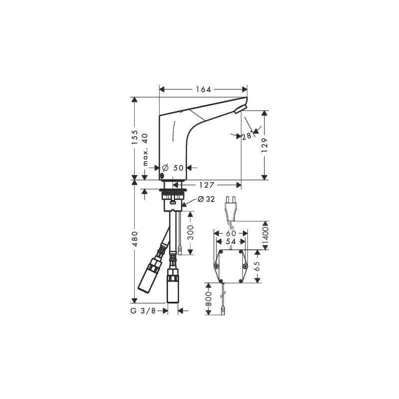 Hansgrohe 31173000 Waschtischmischer Elektronik Focus E