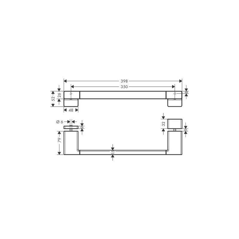 HANSGROHE 41759670 Duschtürgriff AddStoris mattschwarz