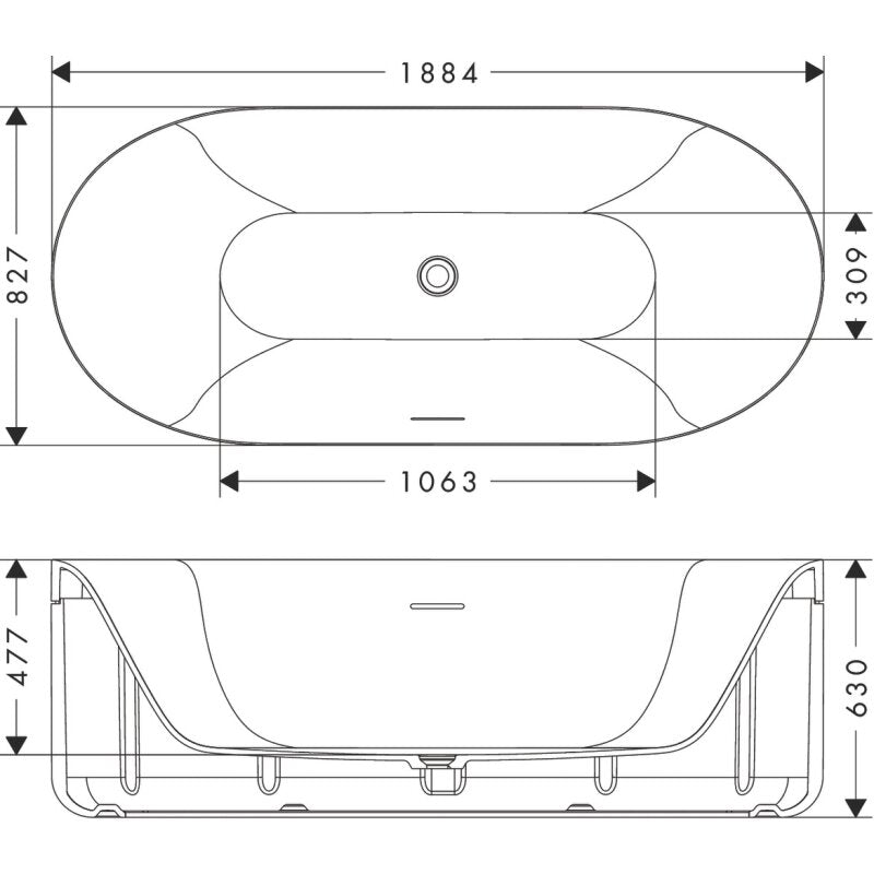 HANSGROHE 42005250 Badewanne AXOR Suite Basins& Bathtubs