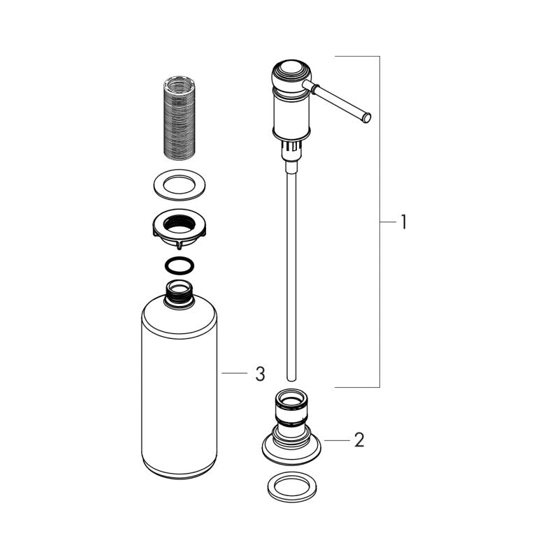 Hansgrohe 42018000 Spülmittelspender Axor Montreux chrom