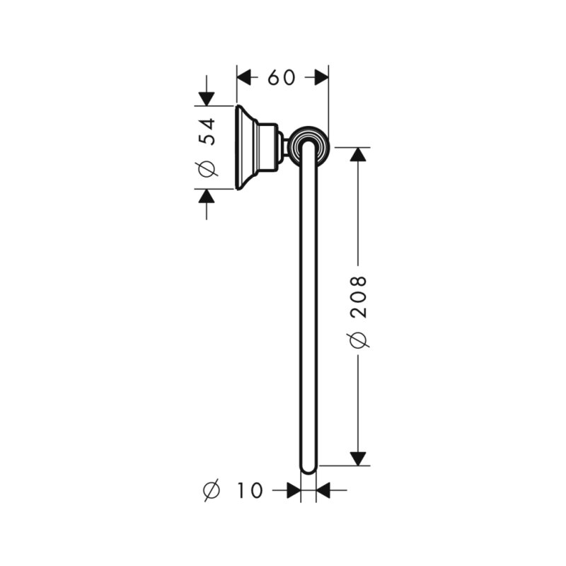HANSGROHE 42021330 Handtuchring Axor Montreux PBC