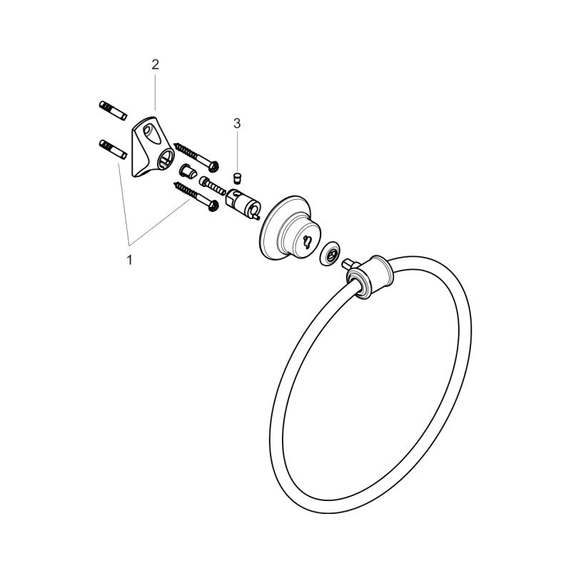 HANSGROHE 42021820 Handtuchring Axor Montreux brushed