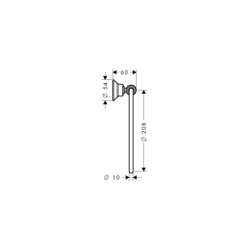 HANSGROHE 42021830 Handtuchring Axor Montreux polished