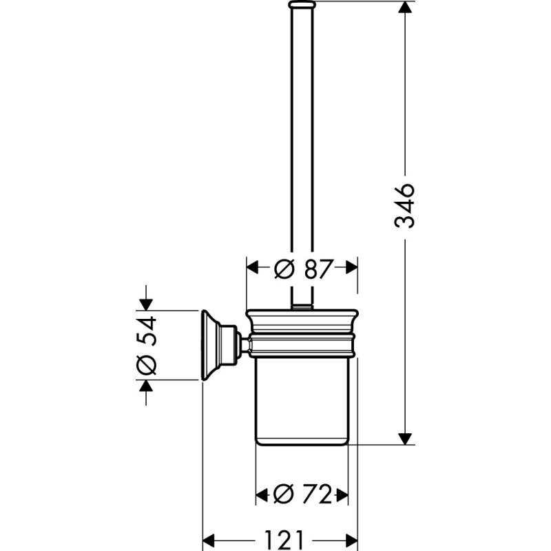 HANSGROHE 42035800 WC Bürstenhalter Axor Montreux