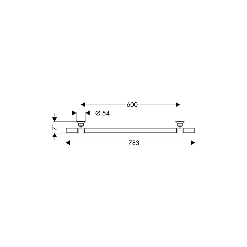 HANSGROHE 42060000 Badetuchhalter Axor Montreux 600mm
