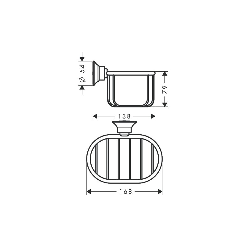 Hansgrohe 42065000 Seifenkorb Axor Montreux Wandversion