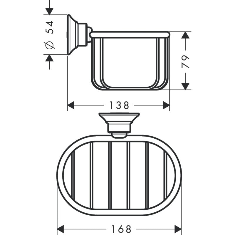 HANSGROHE 42065330 Seifenkorb Axor Montreux Wandversion