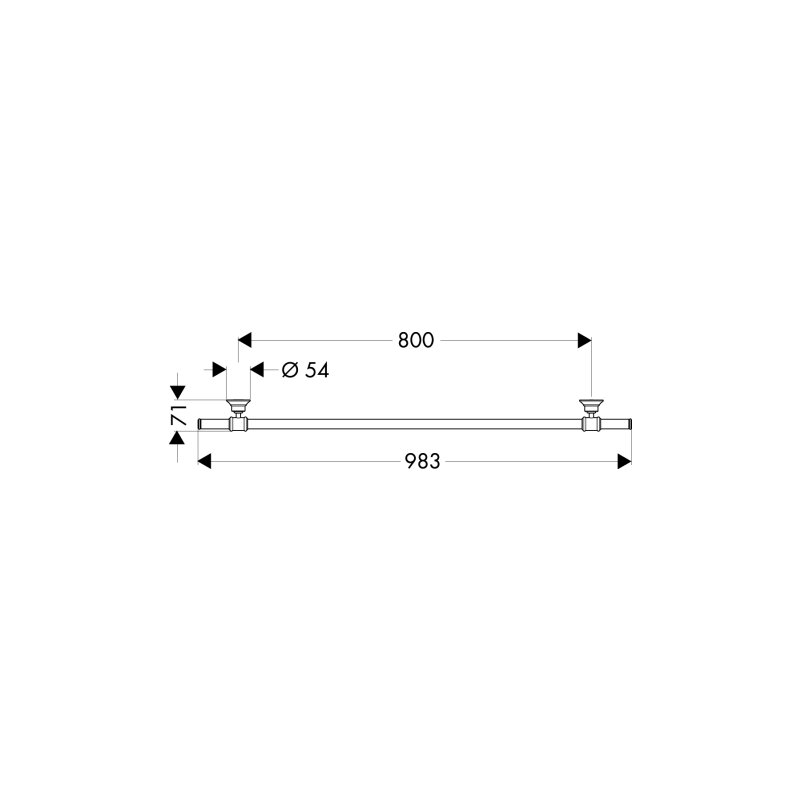 HANSGROHE 42080820 Badetuchhalter Axor Montreux 800mm