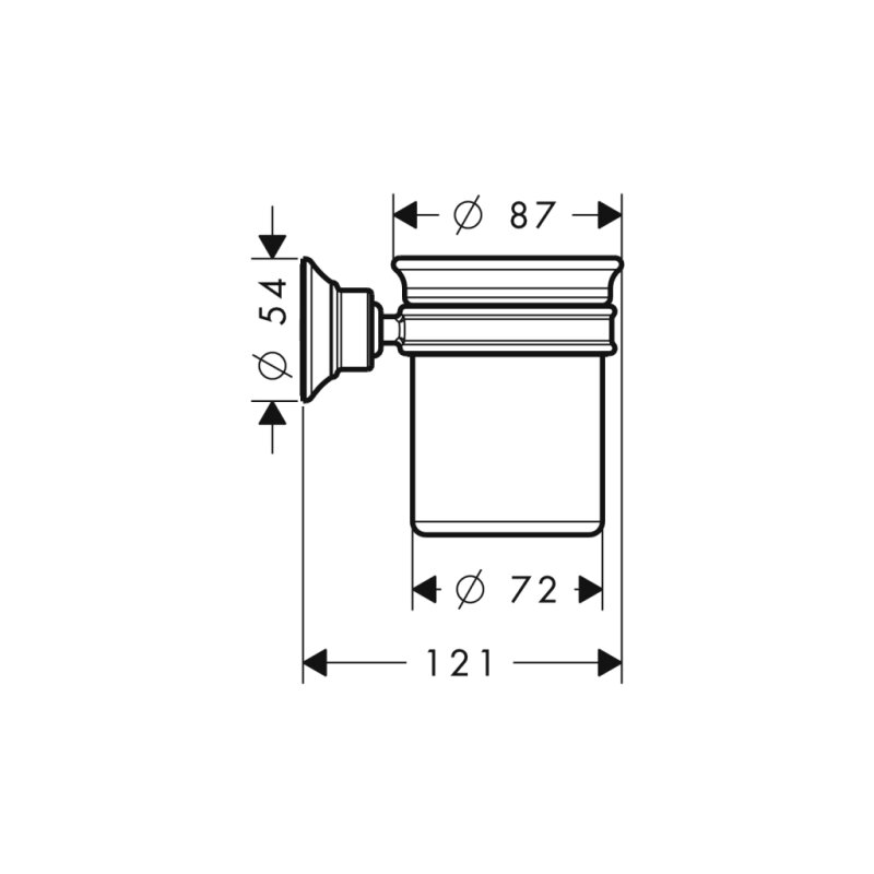 HANSGROHE 42134300 Zahnglas Axor Montreux PRG