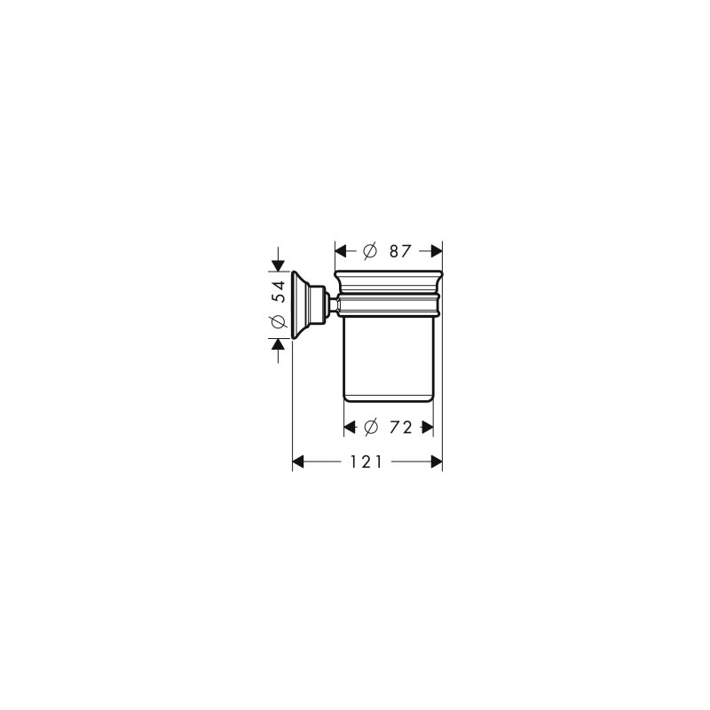 HANSGROHE 42134820 Zahnglas Axor Montreux brushed nickel