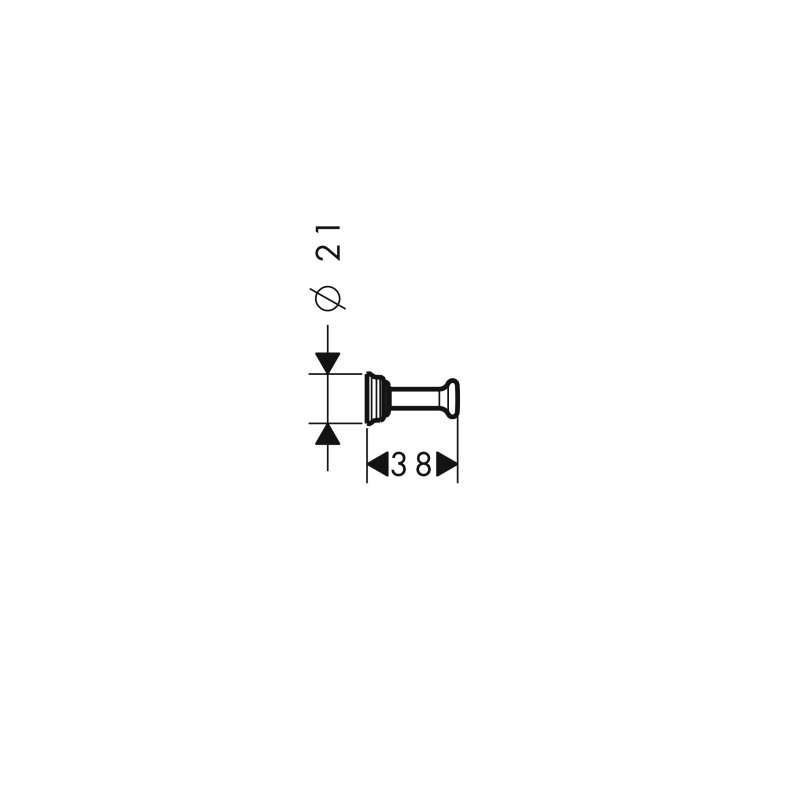 Hansgrohe 42137000 Einzelhaken Axor Montreux chrom