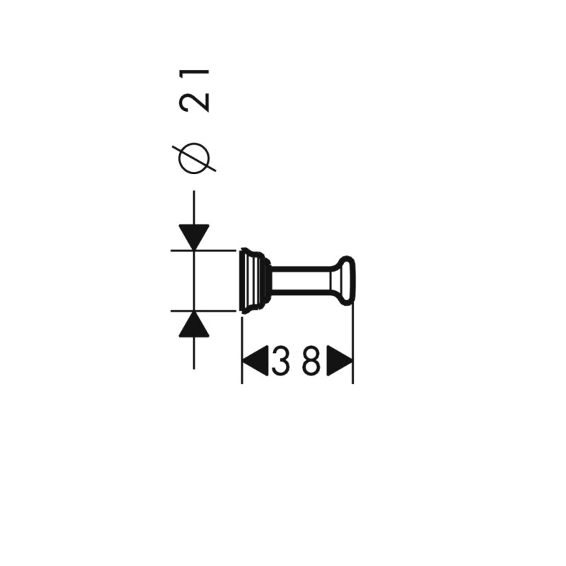 HANSGROHE 42137250 Einzelhaken Axor Montreux BGO