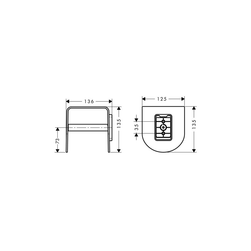 HANSGROHE 42436000 Papierrollenhalter Axor Urquiola