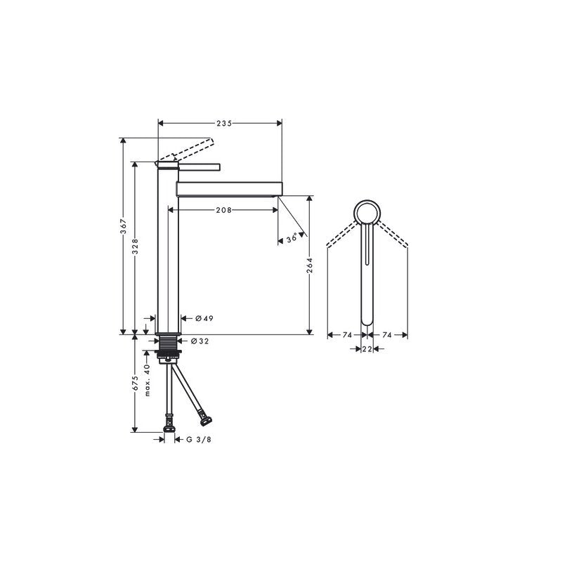 HANSGROHE 76070000 Waschtischmischer 260 Finoris