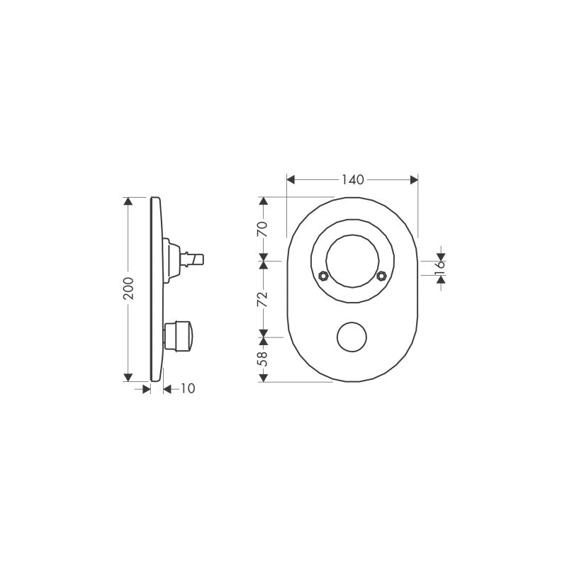 Hansgrohe 97332810 Umrüstset Wannenmischer Unterputz