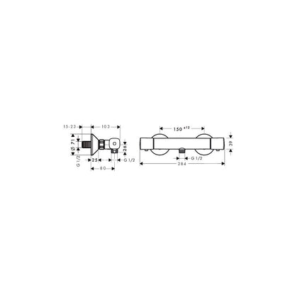 Hansgrohe 13122000 Thermostat Ecostat Universal