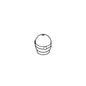 HANSGROHE 13292430 Griff Axor Uno f.Warmwasserseite rot