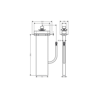 HANSGROHE 13560180 Grundset sBox Wanne