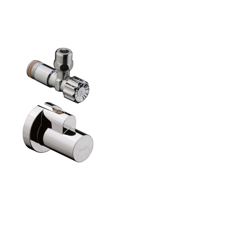 HANSGROHE 13954800 Eckventil edelstahl-optik mit Schuber