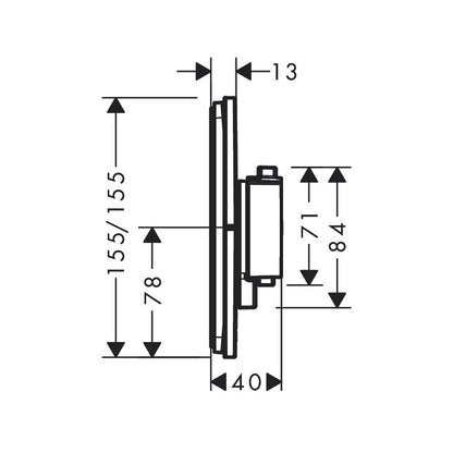 HANSGROHE 15574000 Thermostat UP ShowerSelect Comfort E