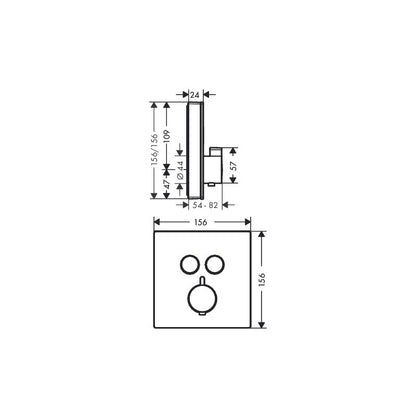 Hansgrohe 15738400 Thermostat Unterputz ShowerSelect