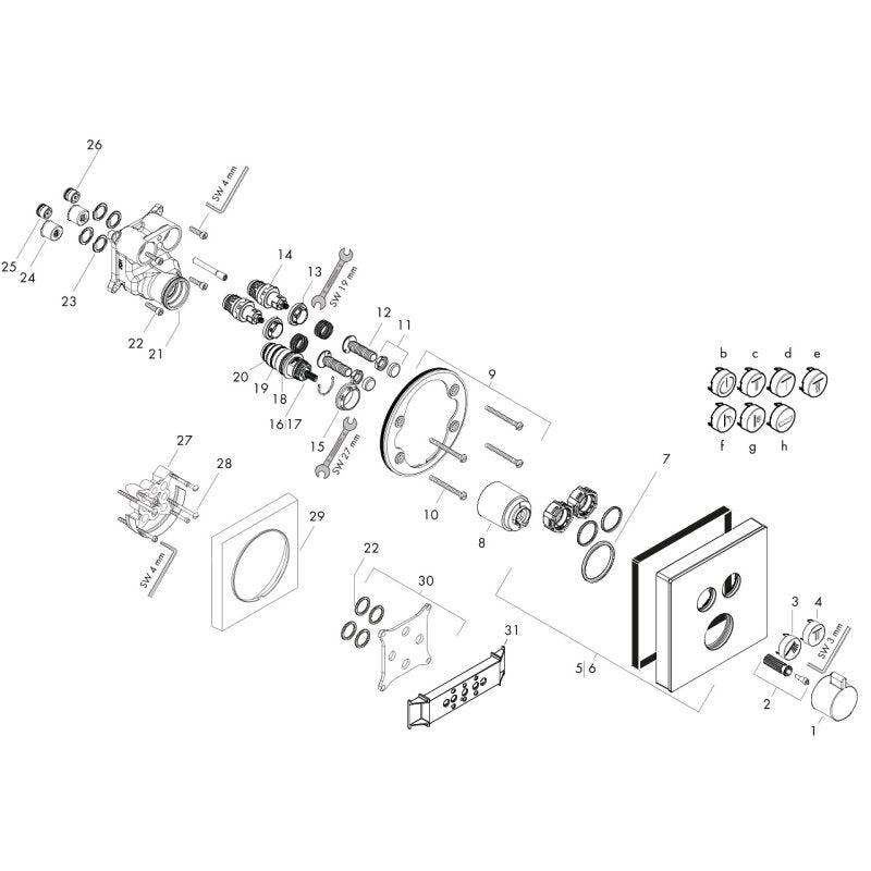 Hansgrohe 15738400 Thermostat Unterputz ShowerSelect