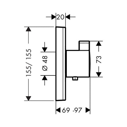 HANSGROHE 15760340 Thermostat Unterputz ShowerSelect