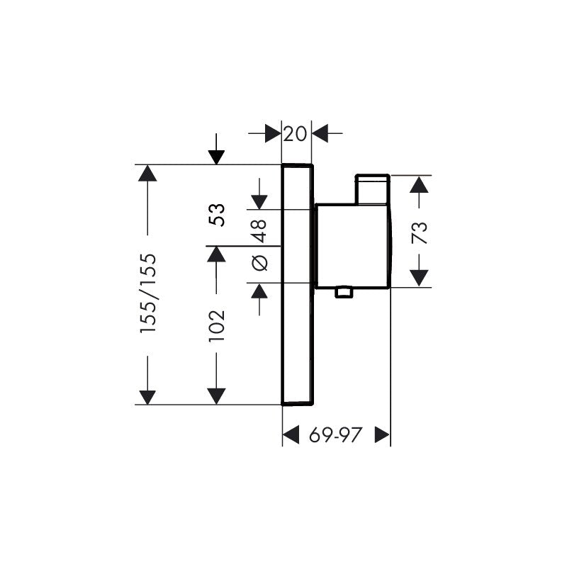 Hansgrohe 15761000 Thermostat Unterputz ShowerSelect