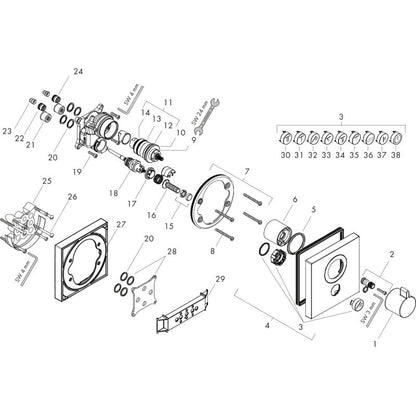 Hansgrohe 15761000 Thermostat Unterputz ShowerSelect