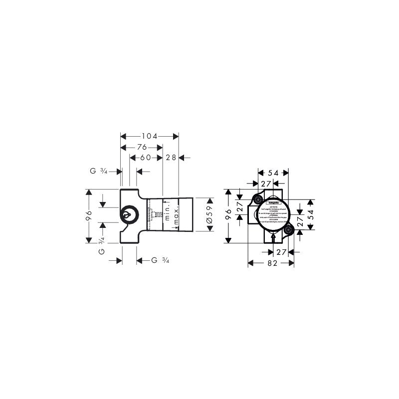 Hansgrohe 16982180 Ab- und Umstellventil Trio Axor