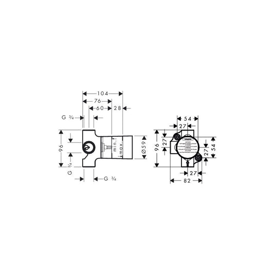 Hansgrohe 16982180 Ab- und Umstellventil Trio Axor