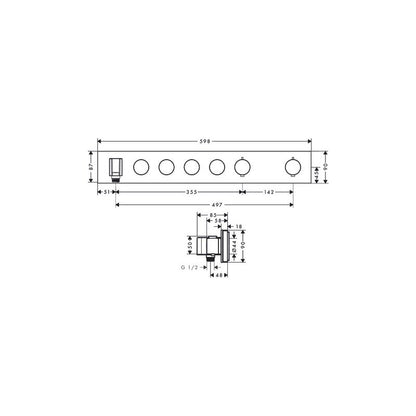 Hansgrohe 18357000 Thermostatmodul Unterputz Select Axor