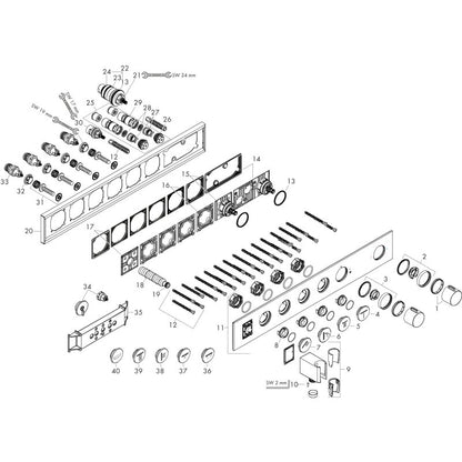 Hansgrohe 18357000 Thermostatmodul Unterputz Select Axor