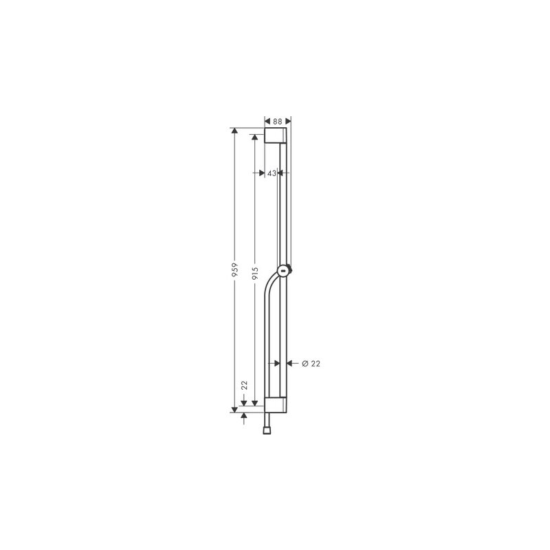 HANSGROHE 24401000 Brausestange Unica/Pulsify 900mm mit