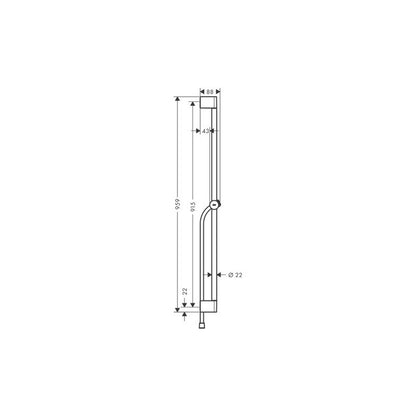 HANSGROHE 24401000 Brausestange Unica/Pulsify 900mm mit