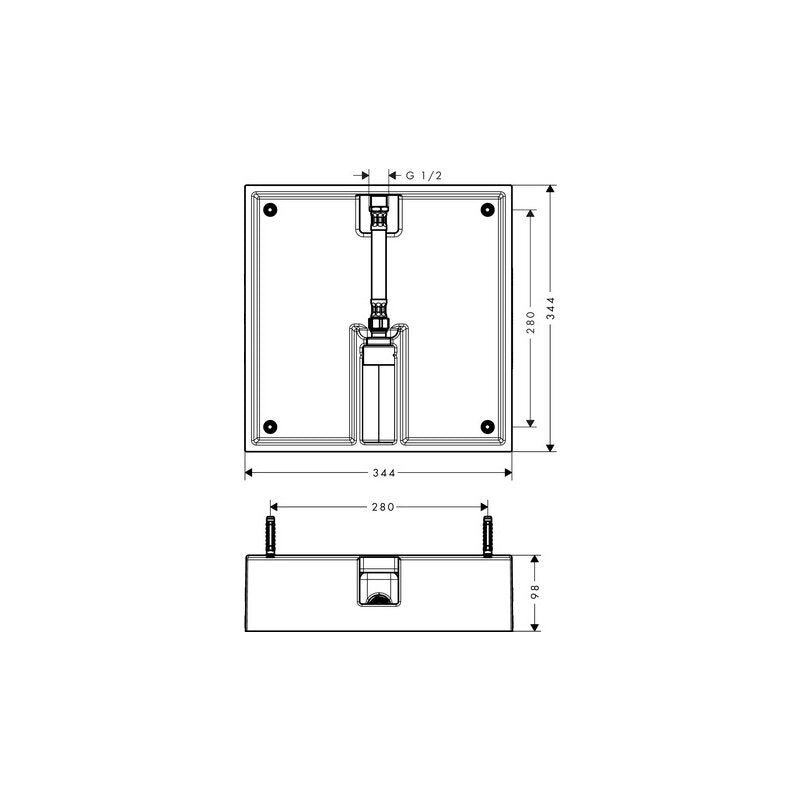 Hansgrohe 26254180 Kopfbrause Raindance E 400 1jet