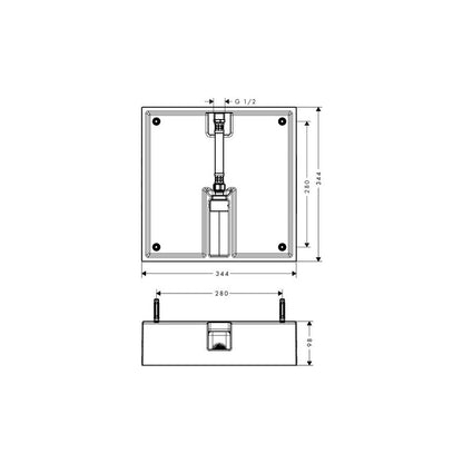 Hansgrohe 26254180 Kopfbrause Raindance E 400 1jet