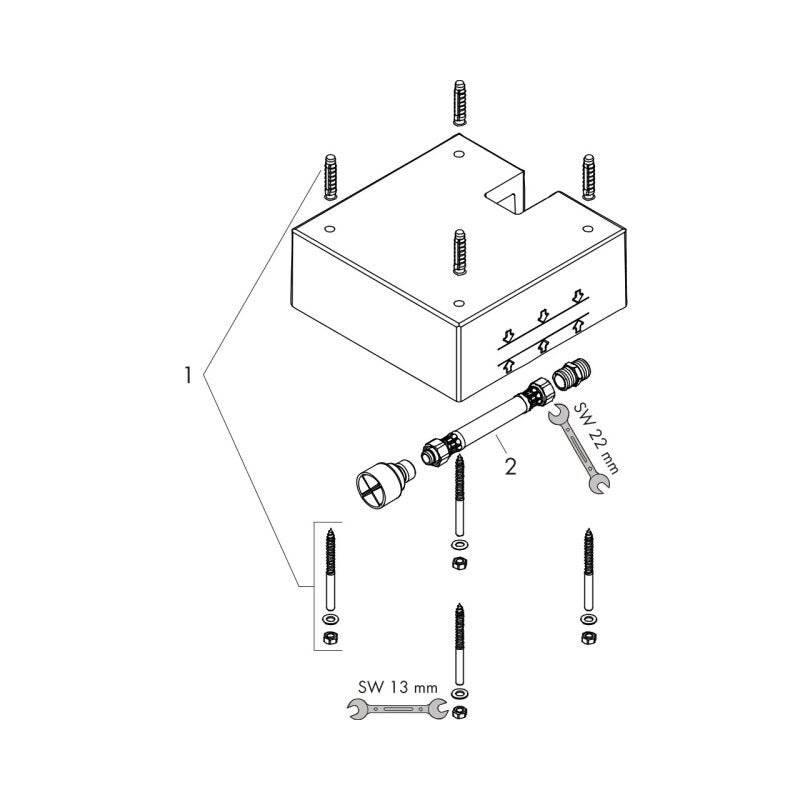 Hansgrohe 26254180 Kopfbrause Raindance E 400 1jet