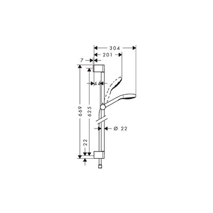 Hansgrohe 26582400 Brausenset Croma Select E Vario/Unica