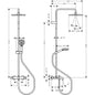 HANSGROHE 26900670 Showerpipe 240 1jet Vernis Shape