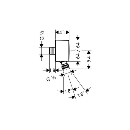Hansgrohe 27414000 Schlauchanschluss Fixfit DN15 chrom