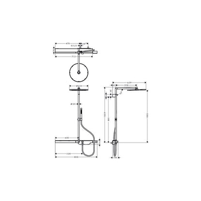 Hansgrohe 27984000 Showerpipe 800 Axor chrom