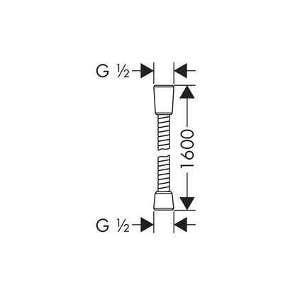 Hansgrohe 28136000 Brausenschlauch Sensoflex 1600mm