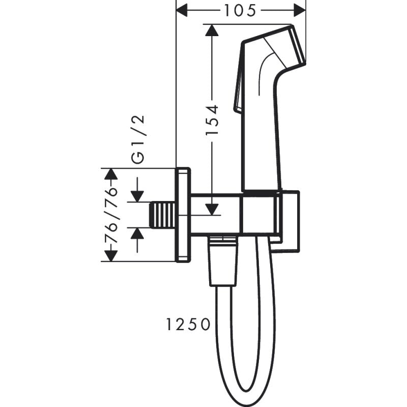 HANSGROHE 29231670 Handbrause Bidette E f.Kaltwasser