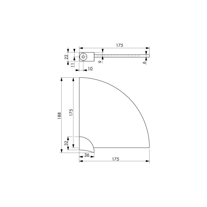 HANSGROHE 29740000 Ablage Pharo Duschtempel rechts chrom