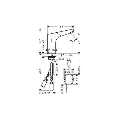 Hansgrohe 31173000 Waschtischmischer Elektronik Focus E